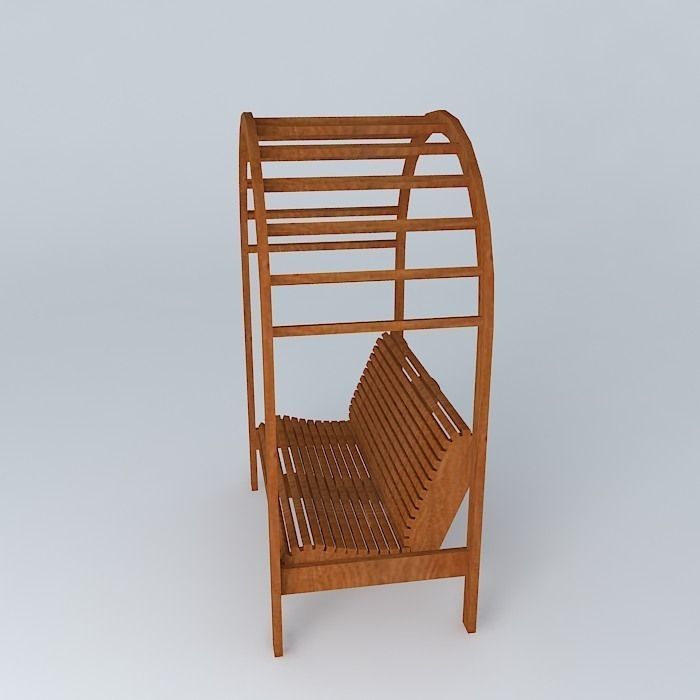Arbor Bench Free 3D model_2