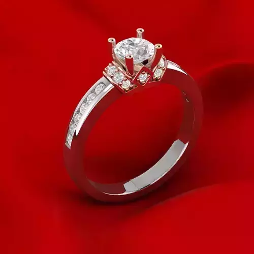 Engagement Crown Ring 3D print model