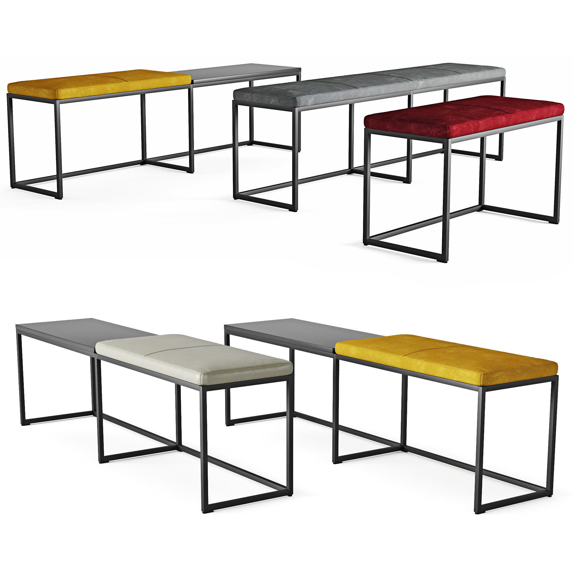 Bench London 01 3D model_4