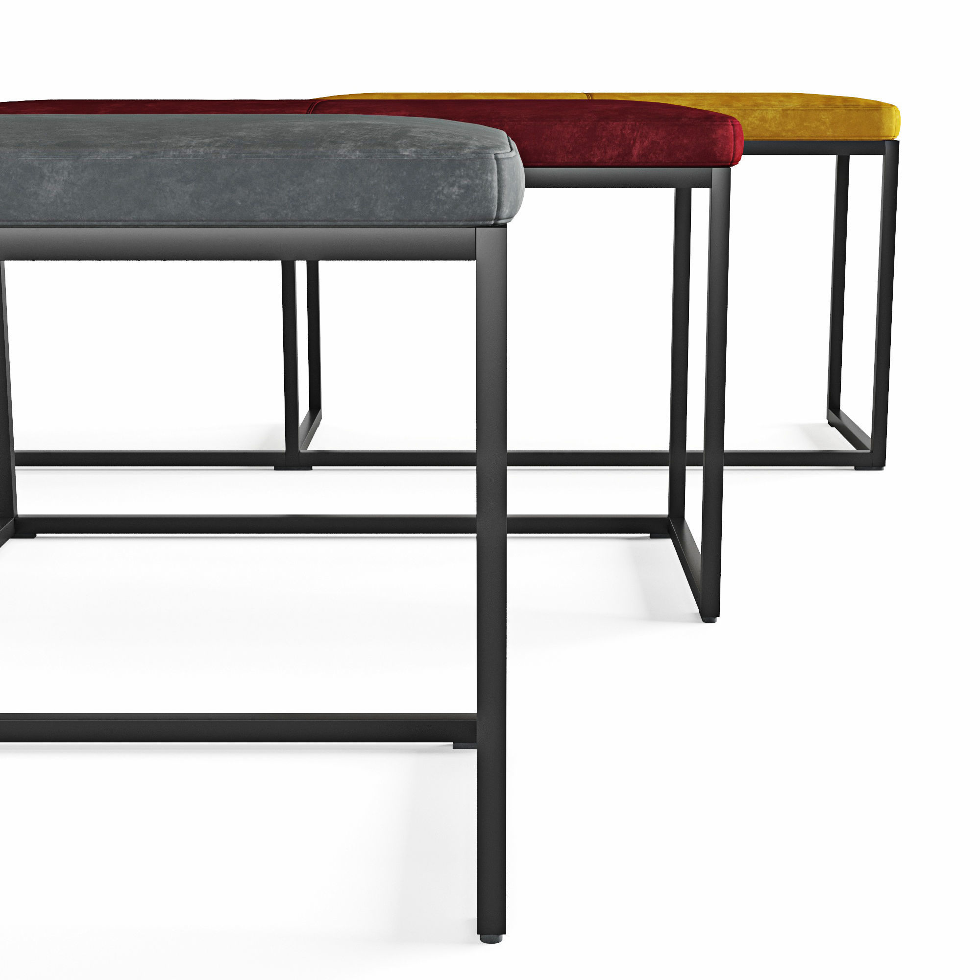 Bench London 01 3D model_2