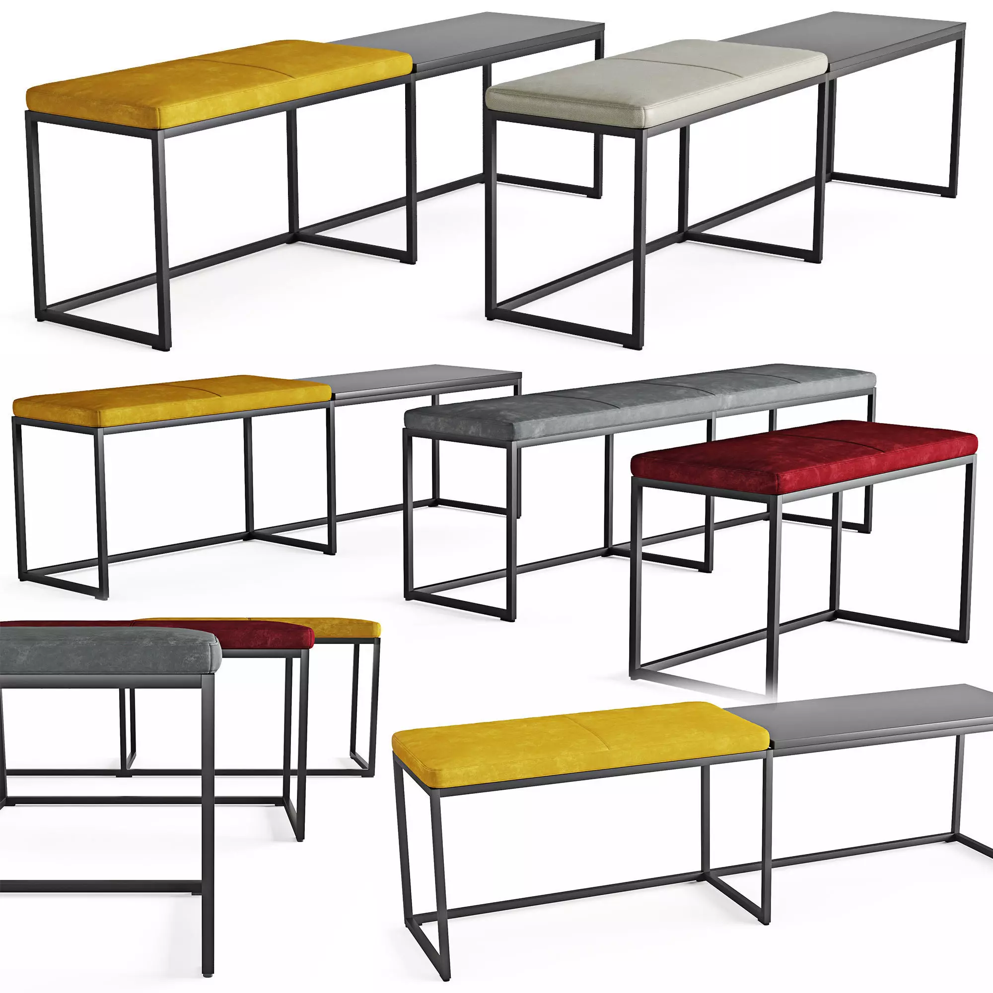 Bench London 01 3D model_0