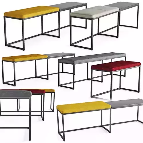 Bench London 01 3D model
