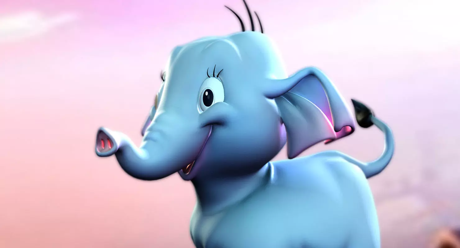 cartoon cute celephant rig 3d model 3D model_0