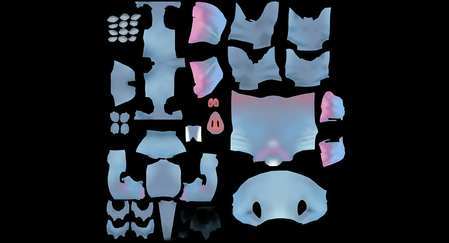 cartoon cute celephant rig 3d model 3D model_3