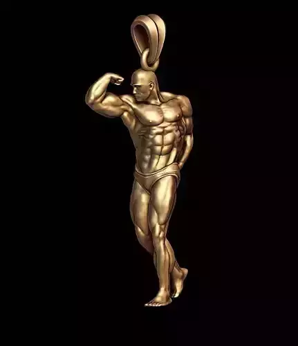 Bodybuilder pendant 3D print model