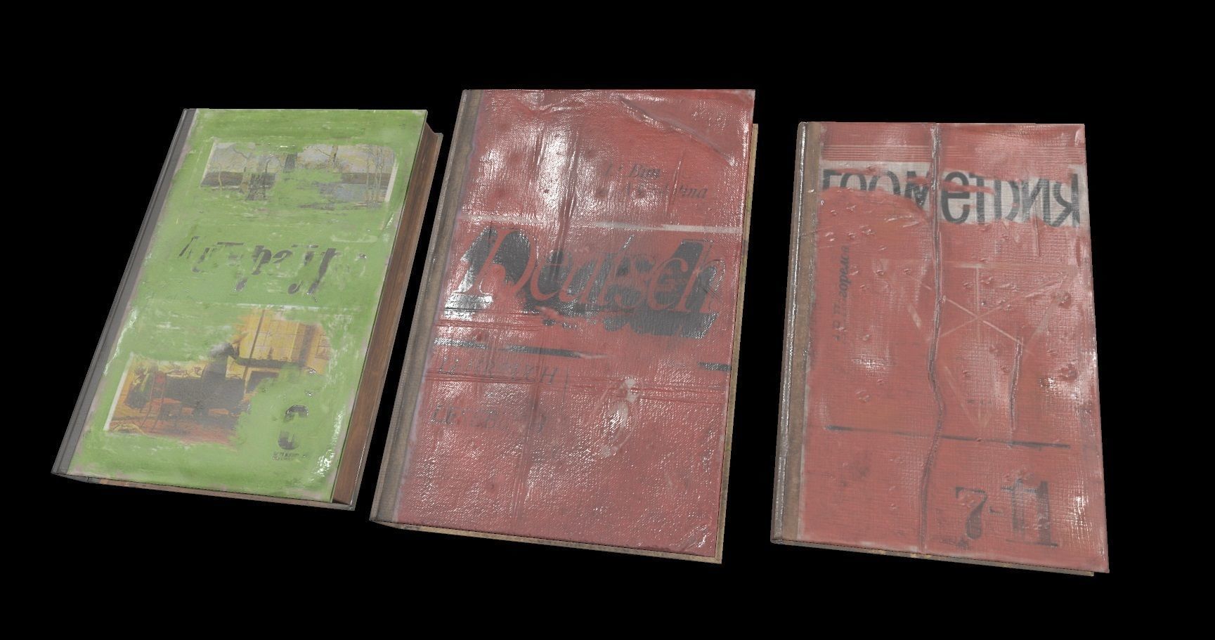 School books USSR Low-poly 3D model_9