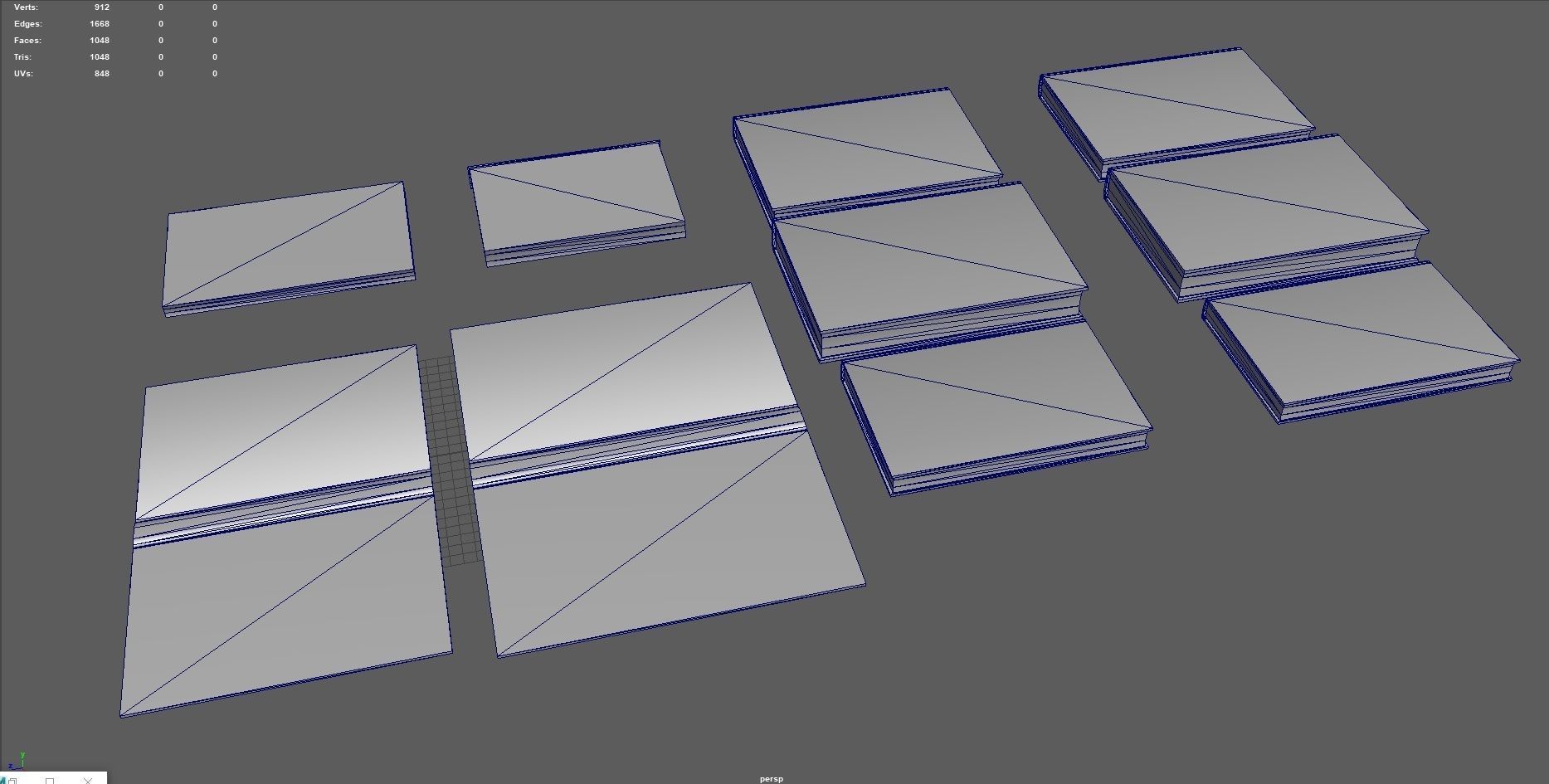 School books USSR Low-poly 3D model_1