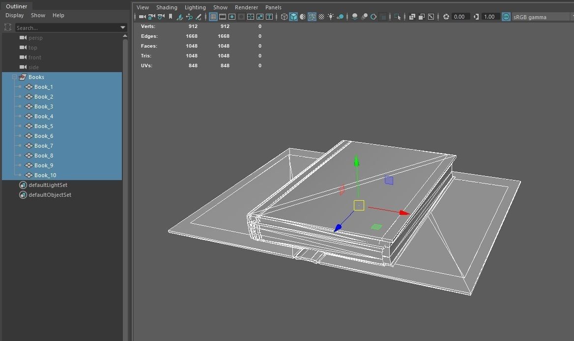School books USSR Low-poly 3D model_11
