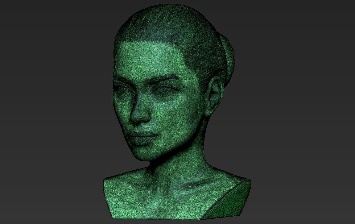 Adriana Lima bust 3D printing ready stl obj formats 3D print model_24