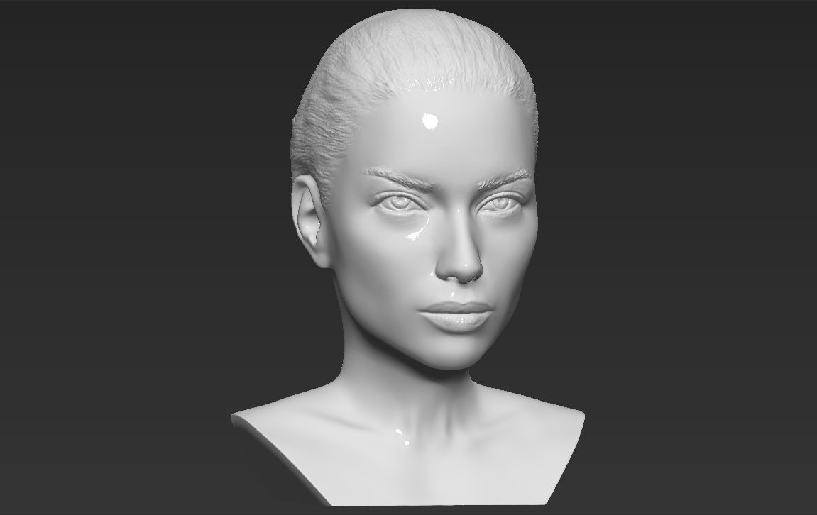 Adriana Lima bust 3D printing ready stl obj formats 3D print model_10