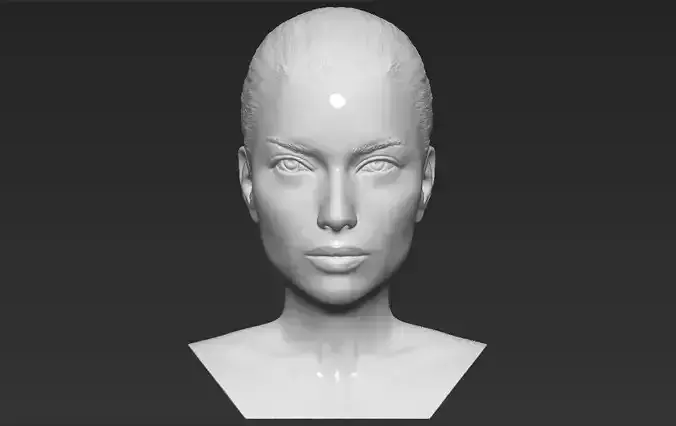 Adriana Lima bust 3D printing ready stl obj formats 3D print model