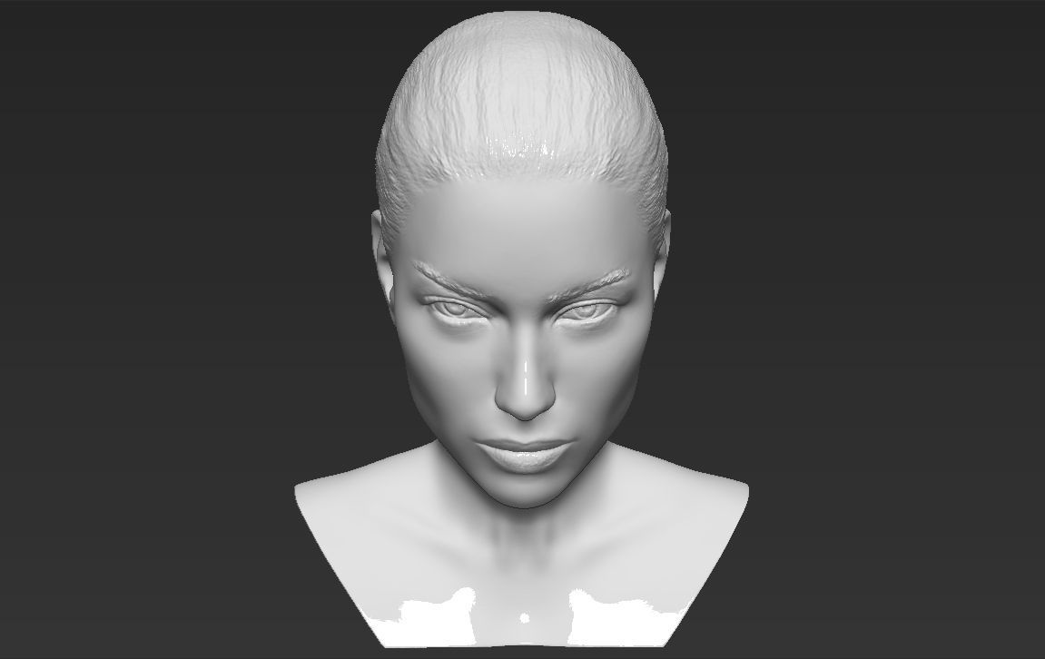 Adriana Lima bust 3D printing ready stl obj formats 3D print model_13