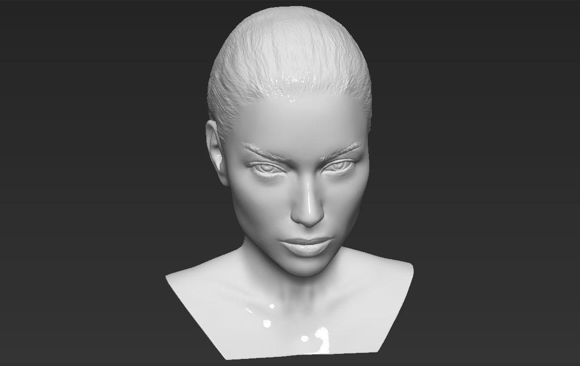 Adriana Lima bust 3D printing ready stl obj formats 3D print model_11