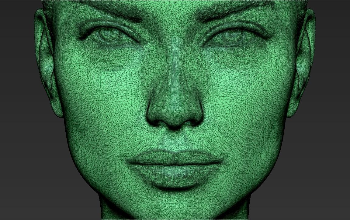 Adriana Lima bust 3D printing ready stl obj formats 3D print model_26