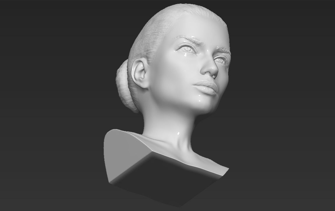 Adriana Lima bust 3D printing ready stl obj formats 3D print model_21