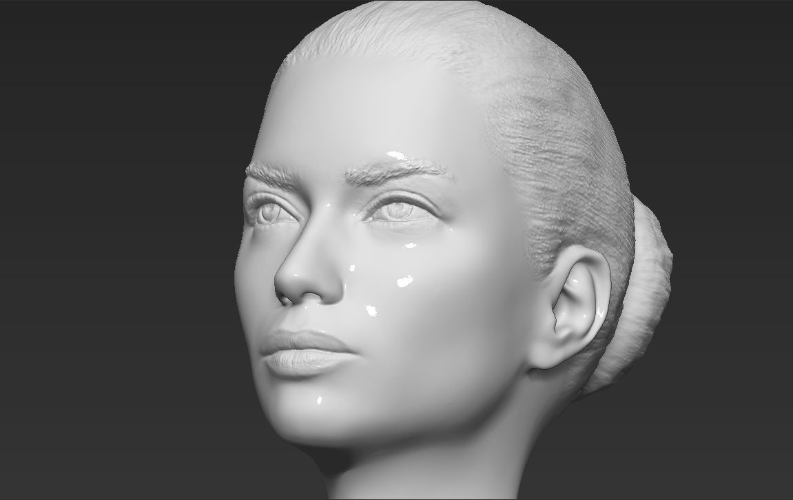 Adriana Lima bust 3D printing ready stl obj formats 3D print model_16