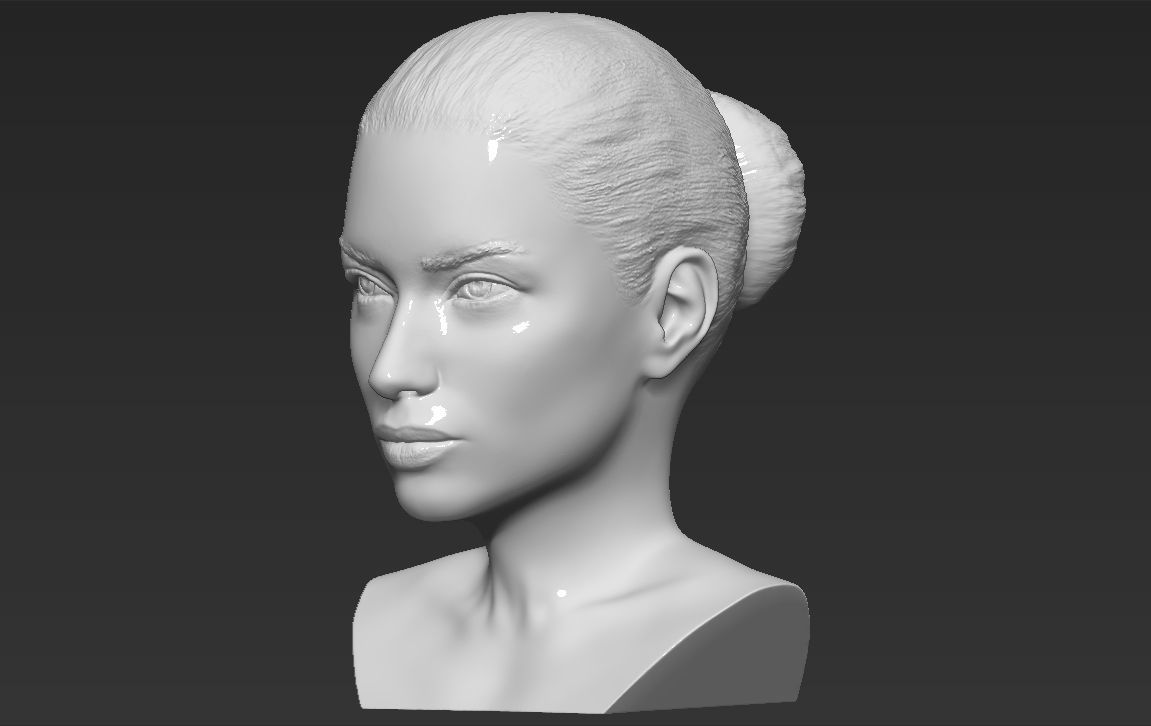 Adriana Lima bust 3D printing ready stl obj formats 3D print model_2
