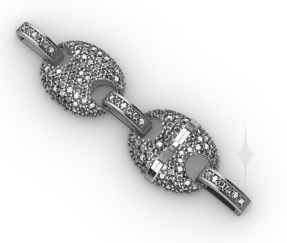 Bracelet Necklace Gucci chain Diamond 3D print model