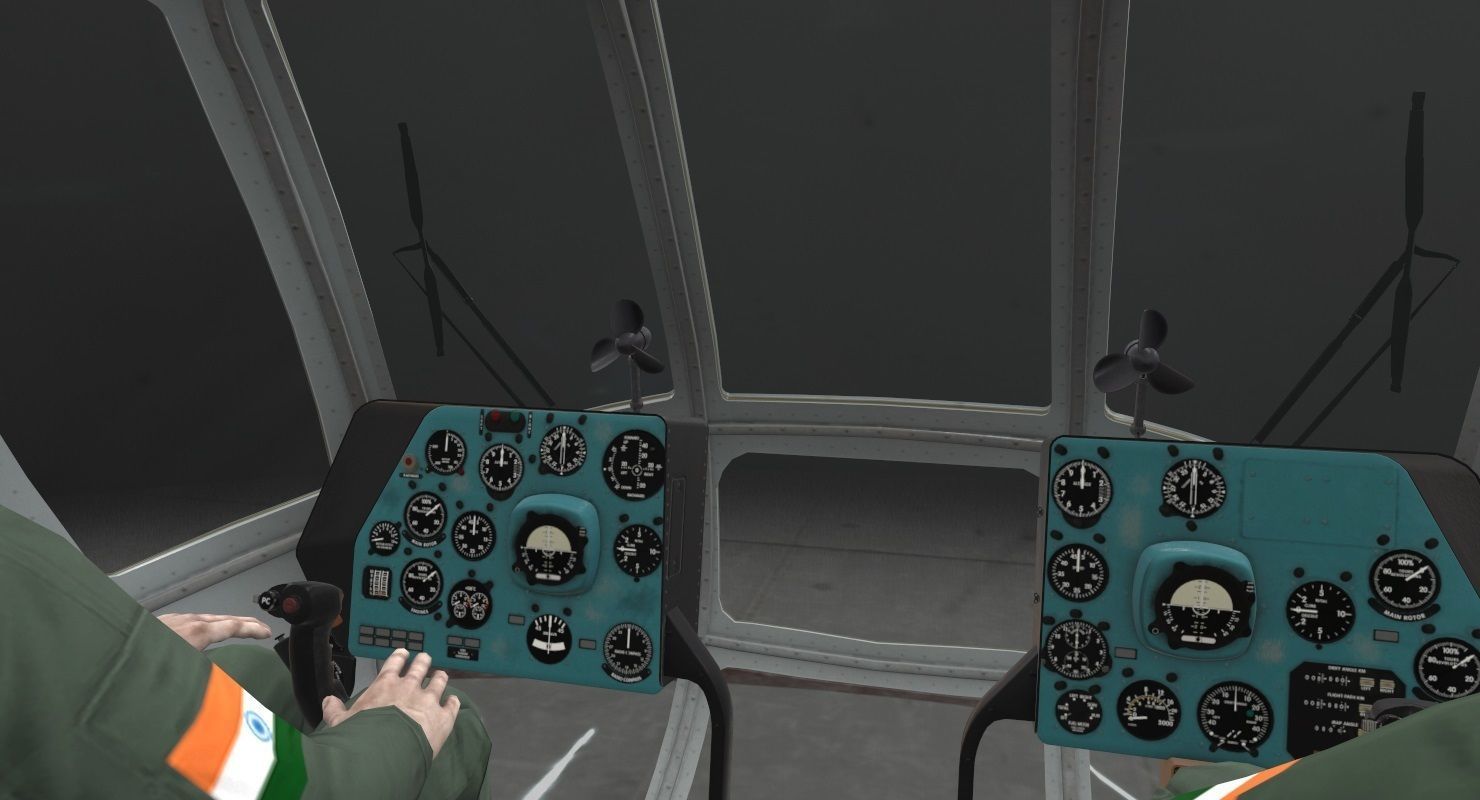 Mi-8T India Air Force Animated Low-poly 3D model_16