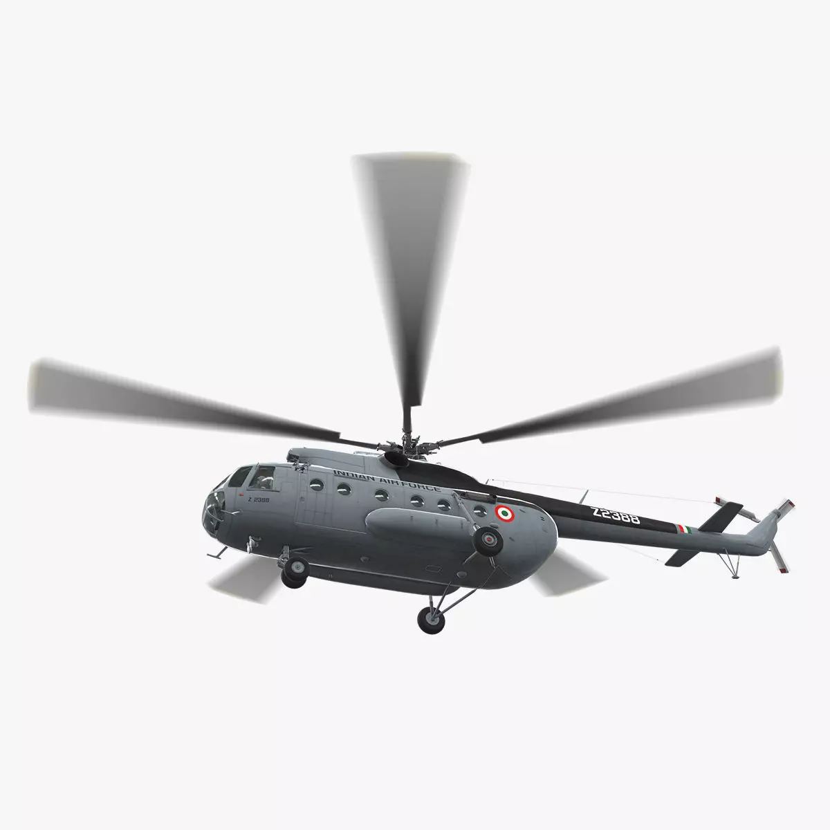 Mi-8T India Air Force Animated Low-poly 3D model_0