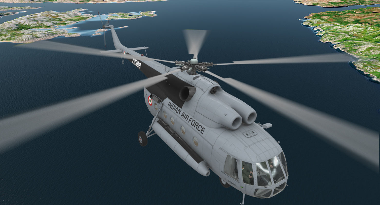 Mi-8T India Air Force Animated Low-poly 3D model_4