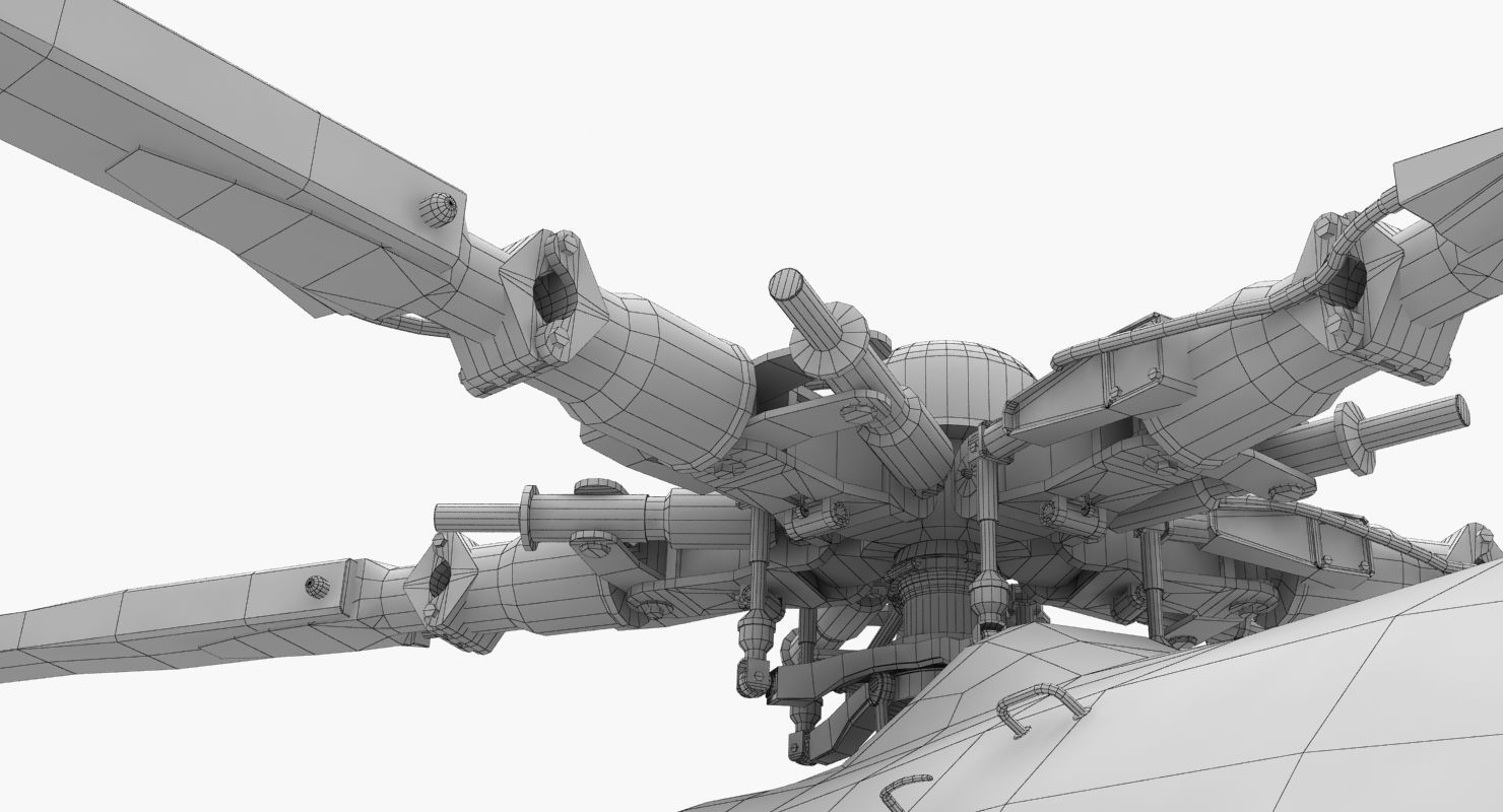 Mi-8T India Air Force Animated Low-poly 3D model_28