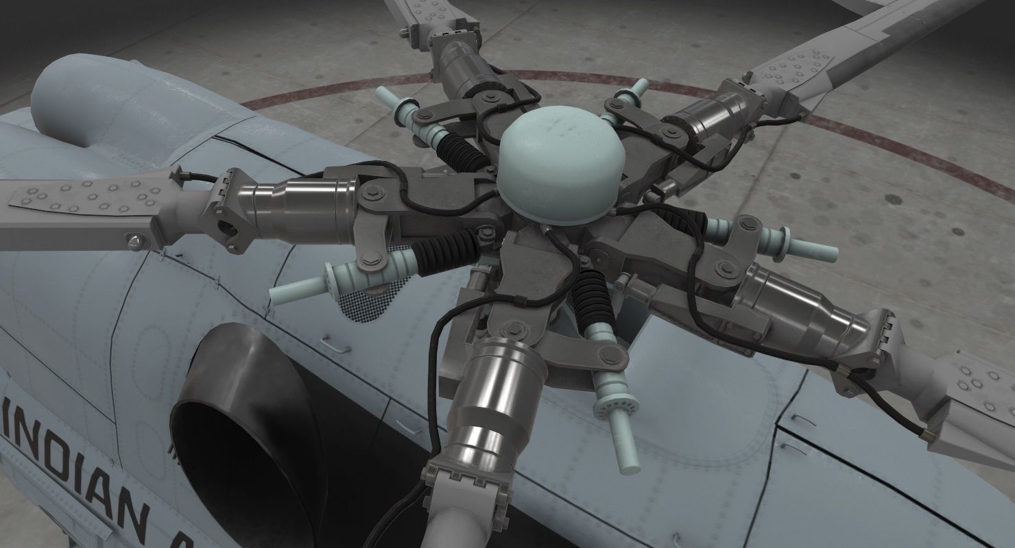 Mi-8T India Air Force Animated Low-poly 3D model_17