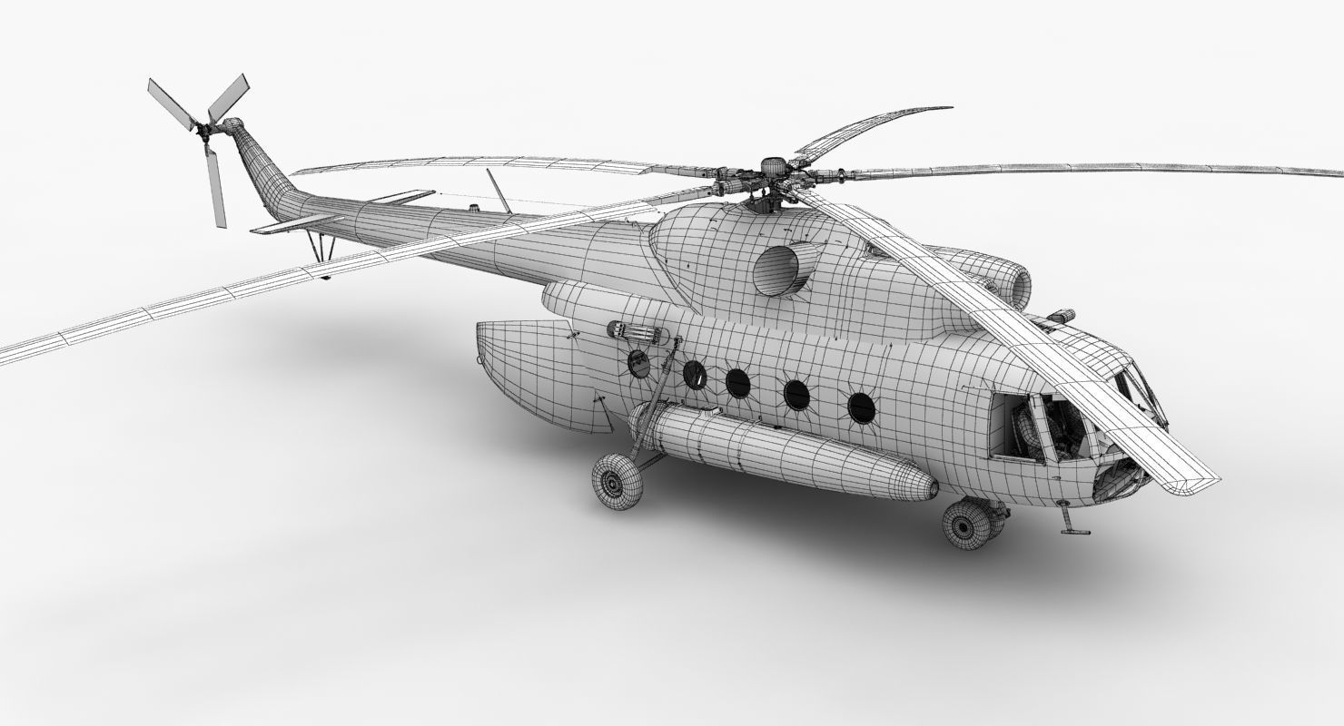 Mi-8T India Air Force Animated Low-poly 3D model_23