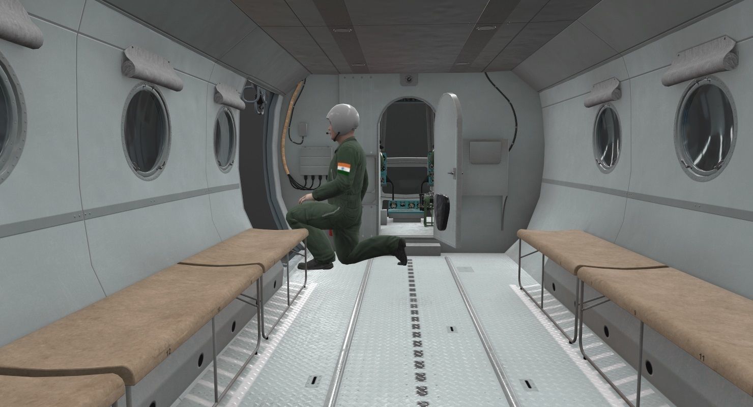 Mi-8T India Air Force Animated Low-poly 3D model_21