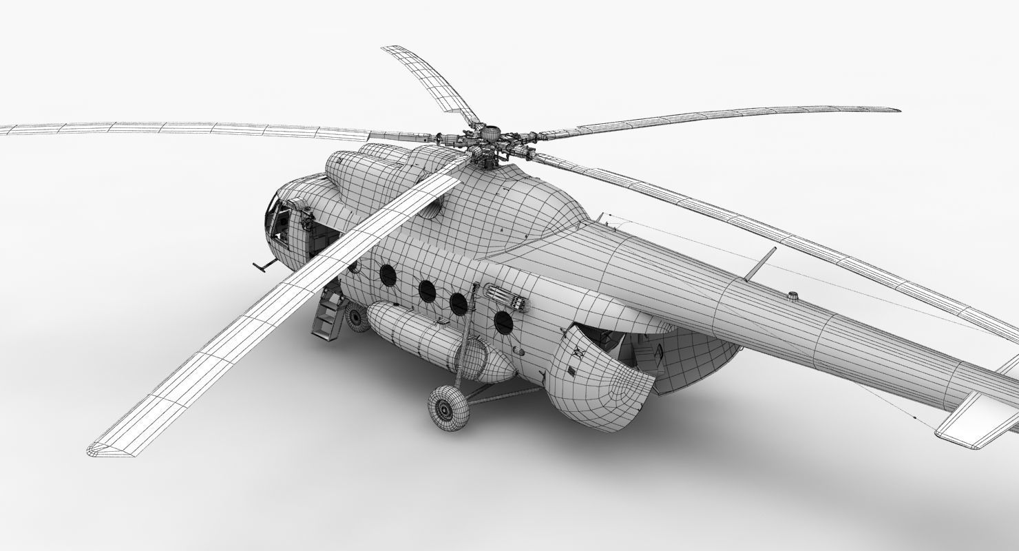 Mi-8T India Air Force Animated Low-poly 3D model_26