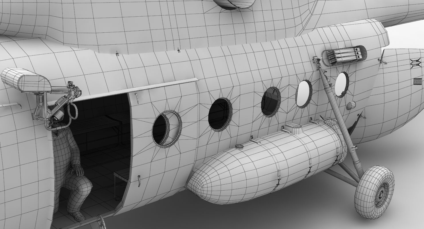 Mi-8T India Air Force Animated Low-poly 3D model_25