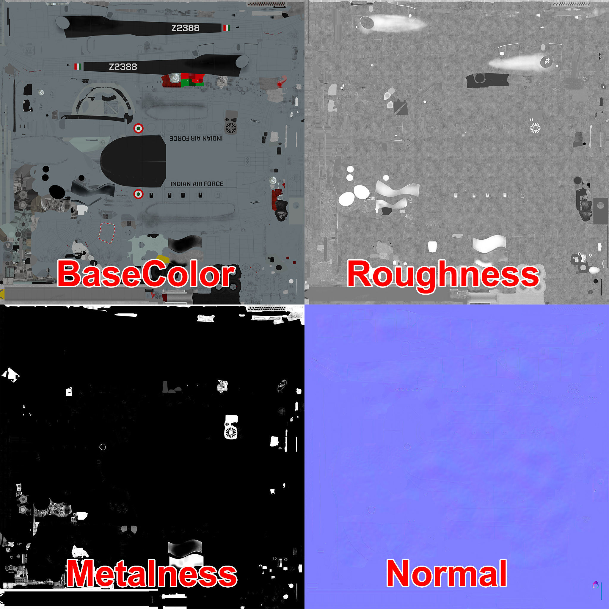 Mi-8T India Air Force Animated Low-poly 3D model_32
