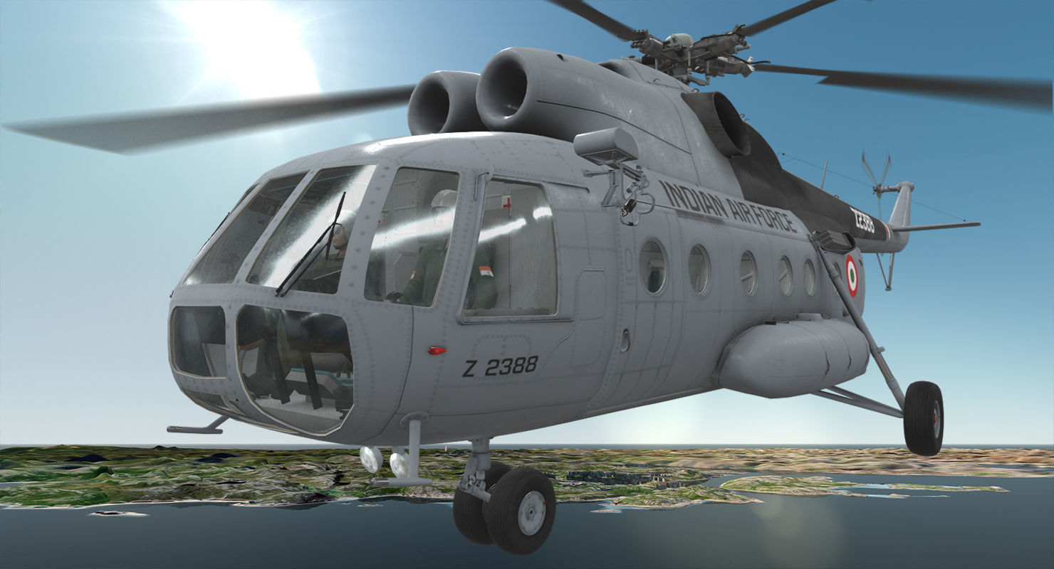 Mi-8T India Air Force Animated Low-poly 3D model_2