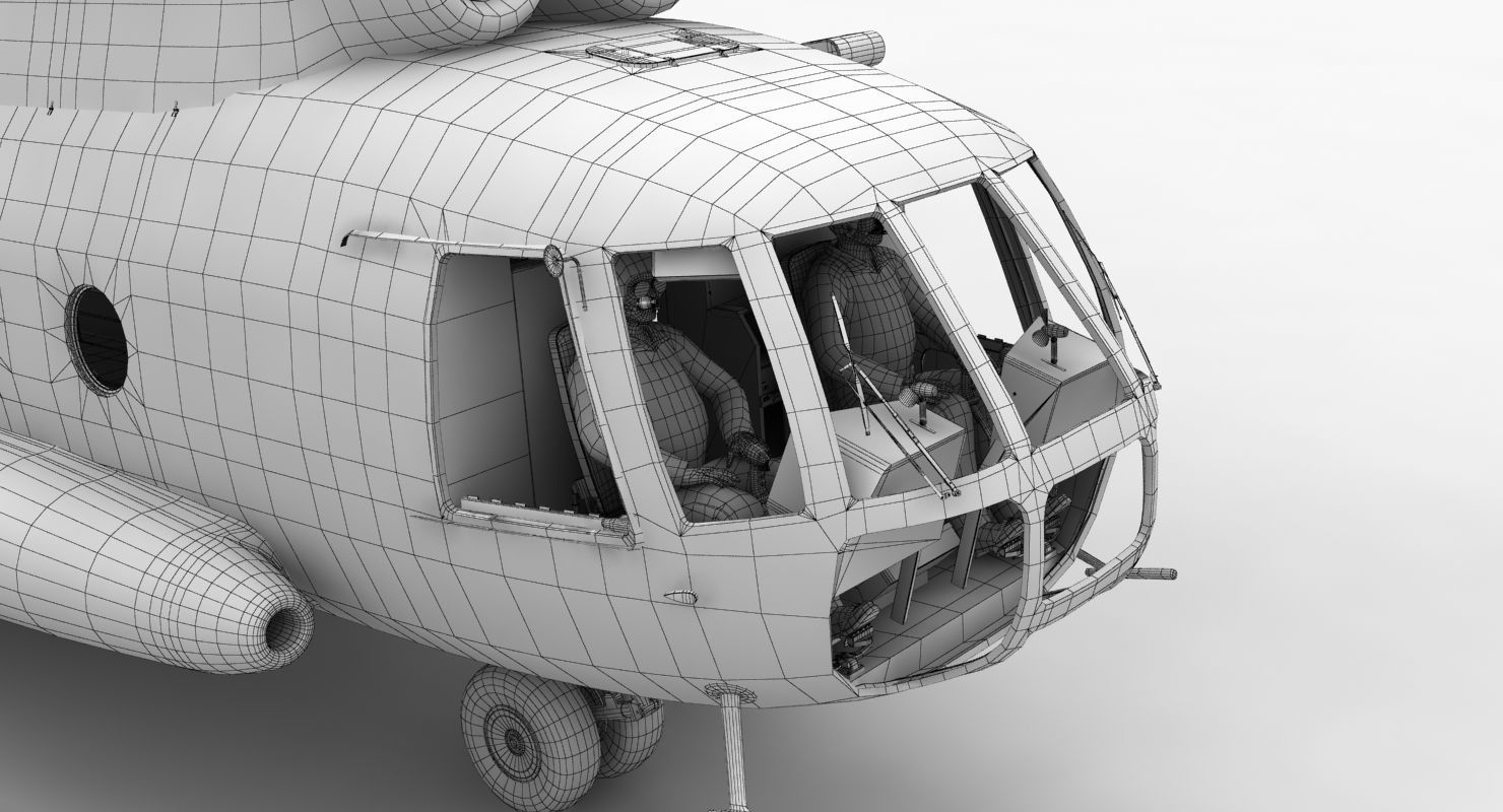 Mi-8T India Air Force Animated Low-poly 3D model_24