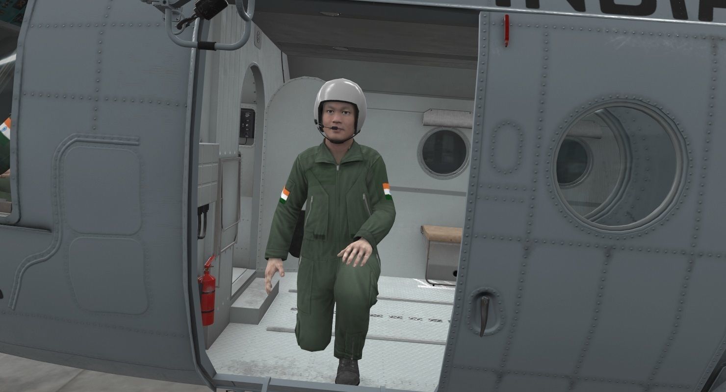 Mi-8T India Air Force Animated Low-poly 3D model_14