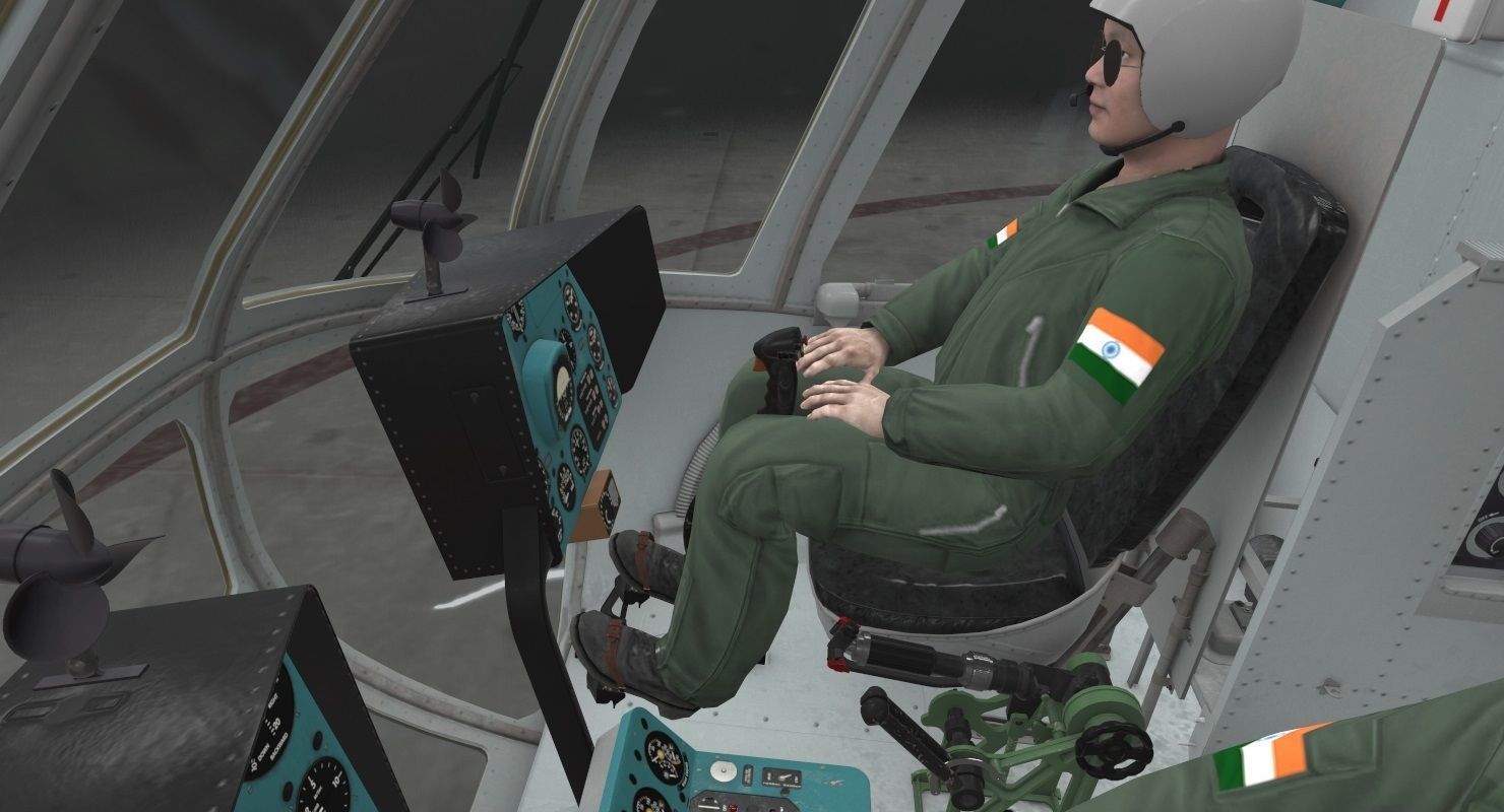 Mi-8T India Air Force Animated Low-poly 3D model_19