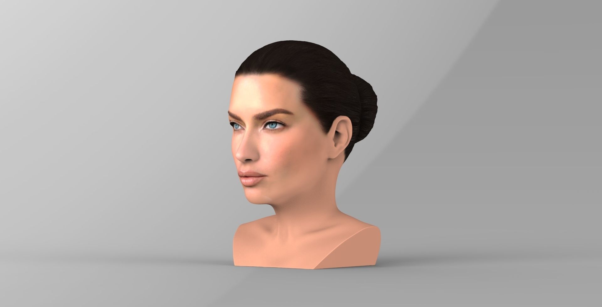Adriana Lima bust ready for full color 3D printing 3D print model_2