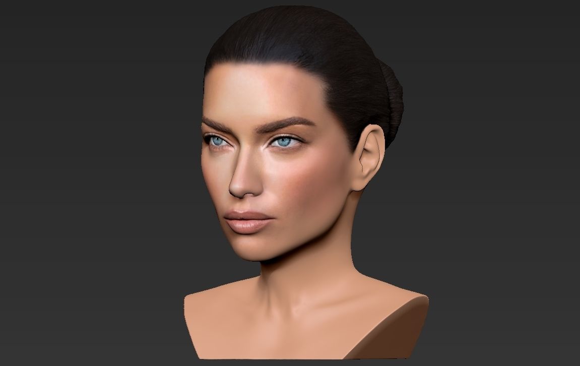 Adriana Lima bust ready for full color 3D printing 3D print model_16