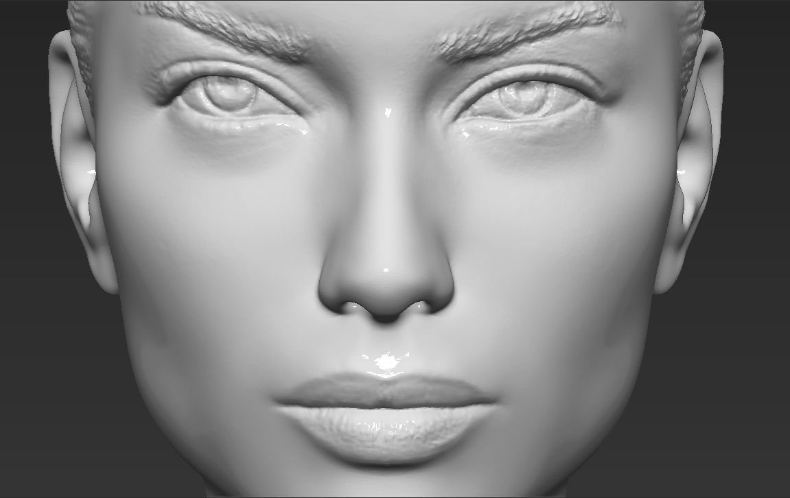 Adriana Lima bust ready for full color 3D printing 3D print model_38
