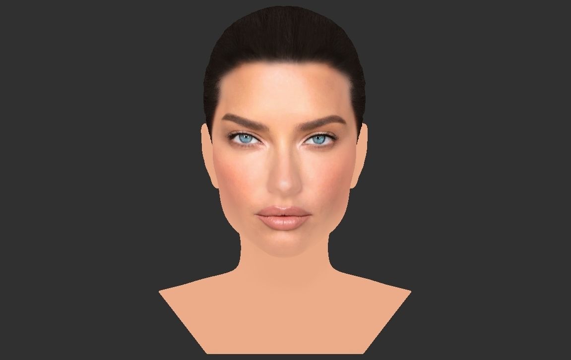 Adriana Lima bust ready for full color 3D printing 3D print model_18