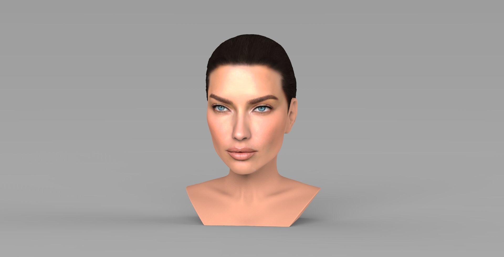 Adriana Lima bust ready for full color 3D printing 3D print model_1
