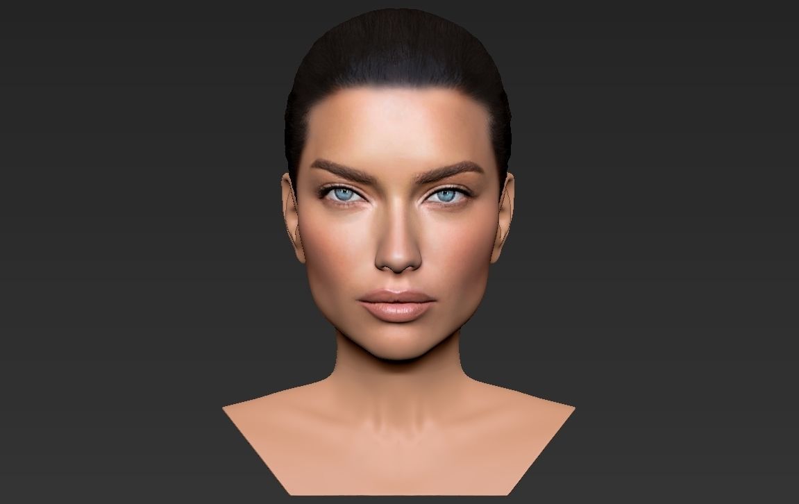 Adriana Lima bust ready for full color 3D printing 3D print model_15