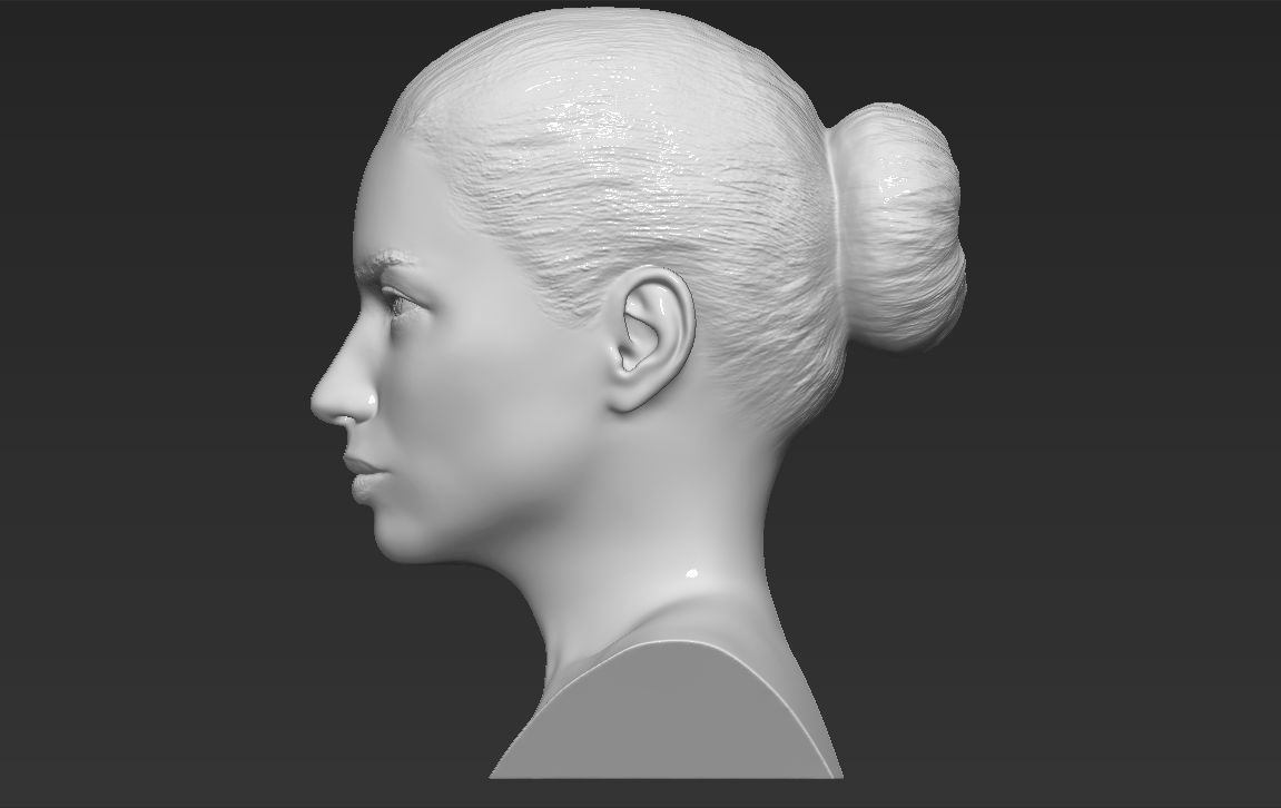 Adriana Lima bust ready for full color 3D printing 3D print model_24