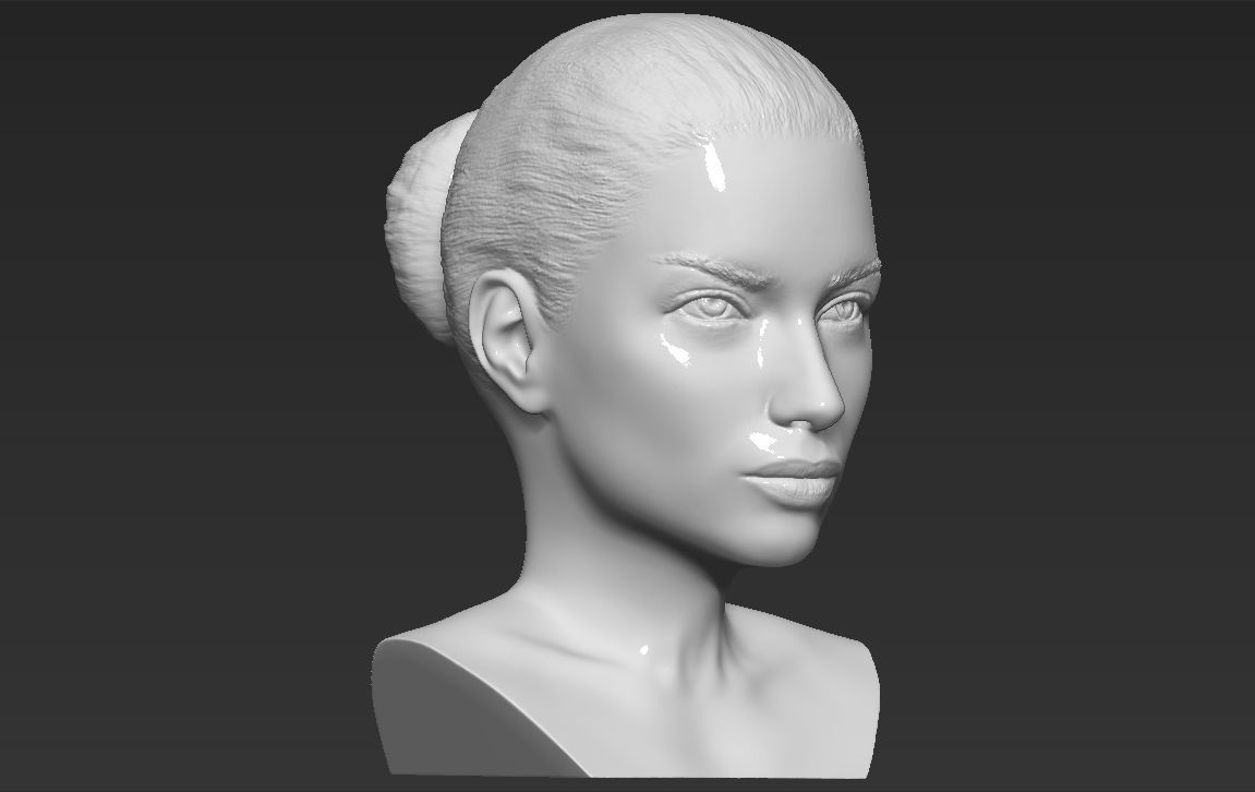 Adriana Lima bust ready for full color 3D printing 3D print model_30