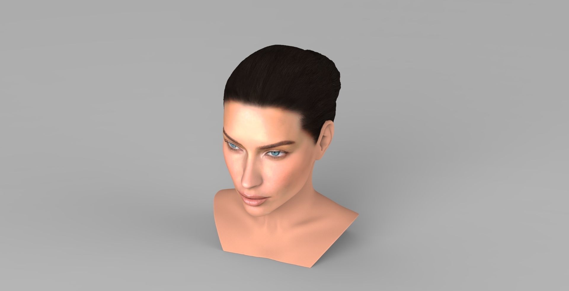 Adriana Lima bust ready for full color 3D printing 3D print model_10