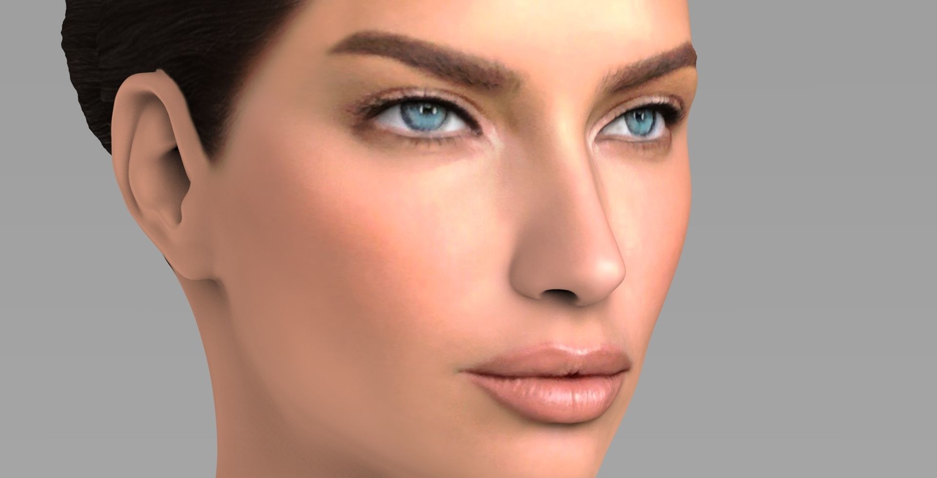 Adriana Lima bust ready for full color 3D printing 3D print model_12