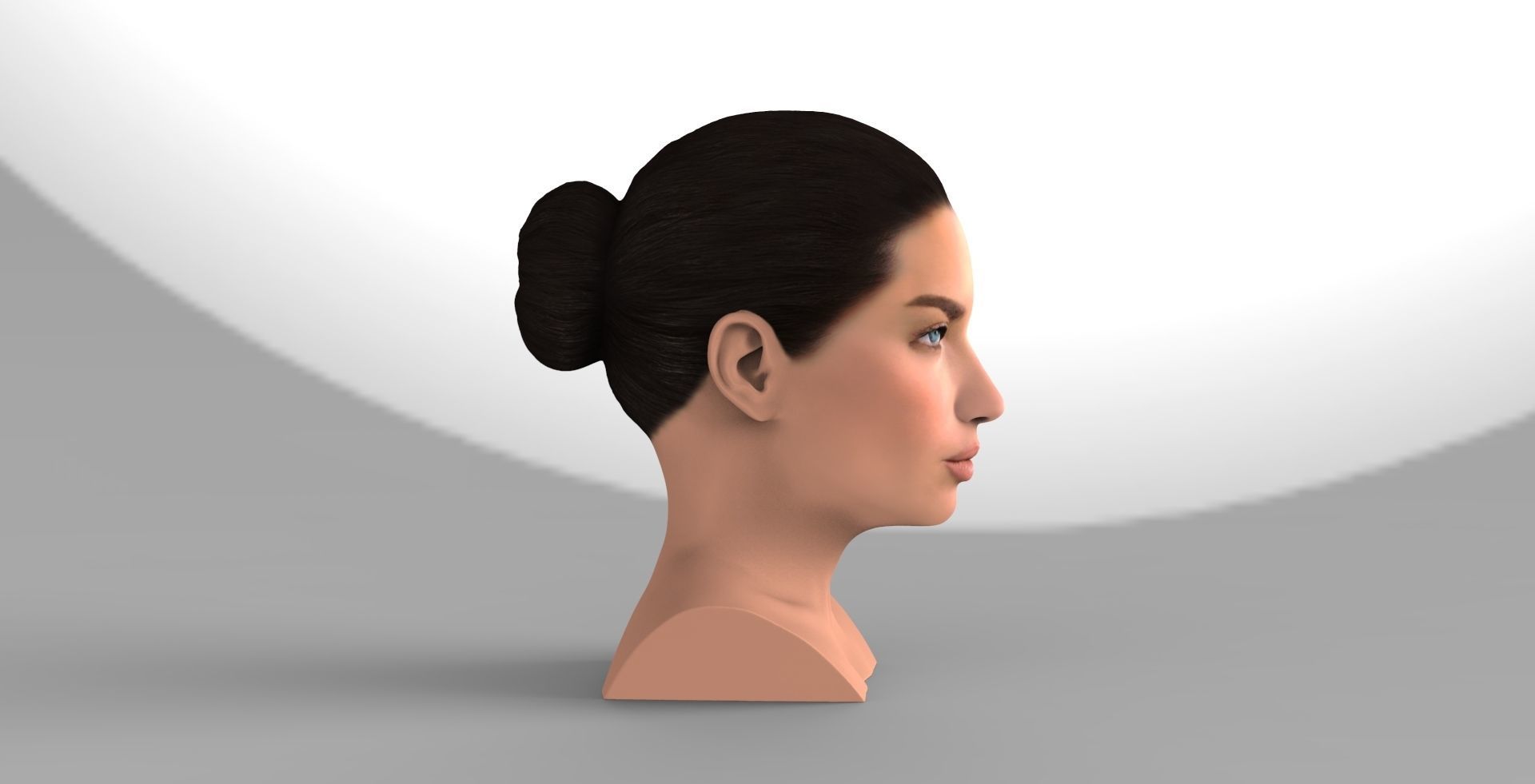 Adriana Lima bust ready for full color 3D printing 3D print model_7