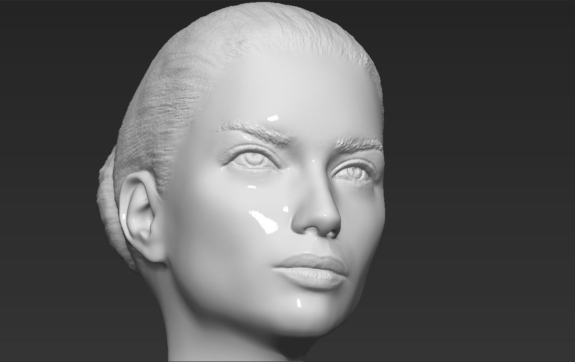 Adriana Lima bust ready for full color 3D printing 3D print model_36