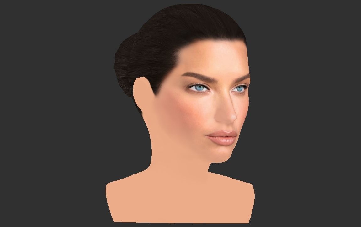 Adriana Lima bust ready for full color 3D printing 3D print model_20