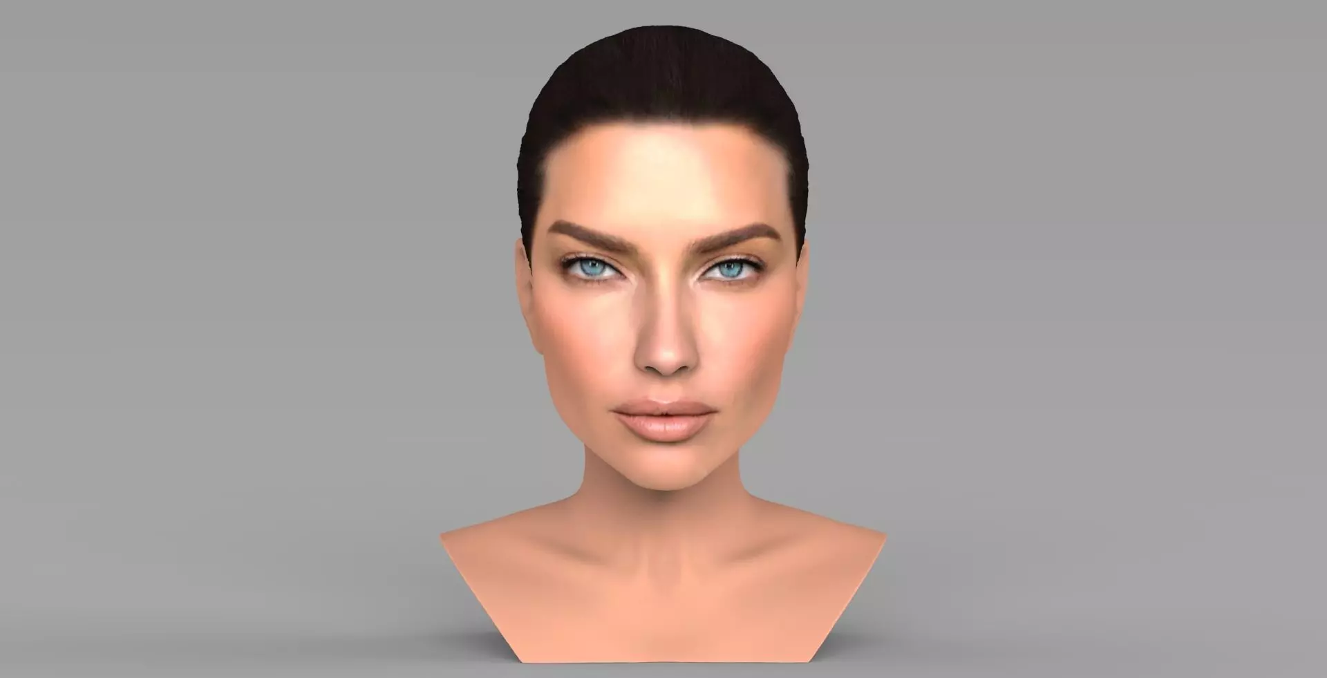 Adriana Lima bust ready for full color 3D printing 3D print model_0